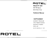 Rotel RT-320 - Technical manual 